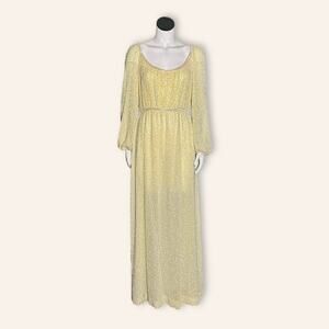 Lillie Rubin 1970’s Beaded Hostess Gown Lillie Rubin 1970’s Yellow, Silk, sz 8